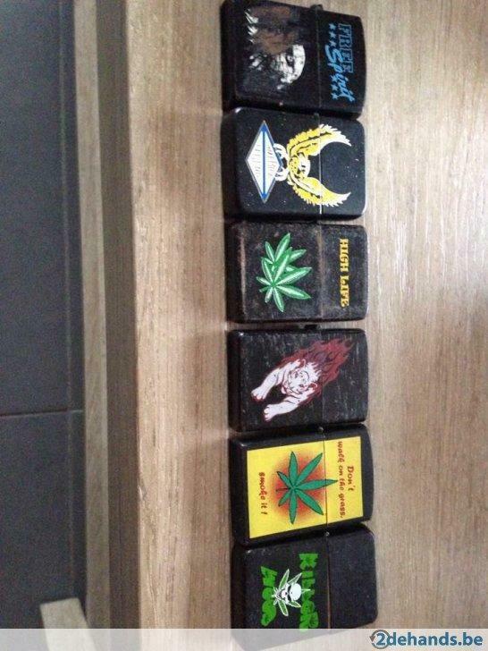 6 aanstekers model zippo ., Utilisé, Briquet