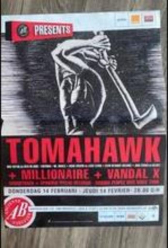 Tomahawk Mike Patton poster AB concert, Enlèvement ou Envoi, Comme neuf