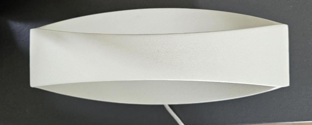 Moderne gietijzeren lamp wit, Enlèvement, Comme neuf