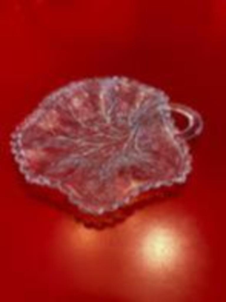 * vintage glazen bladschaaltje, Antiek en Kunst, Ophalen of Verzenden