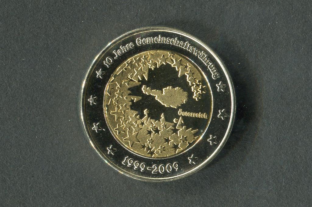Autriche 2009 proof 10 ans de monnaie commune pièce rare, Timbres & Monnaies, Enlèvement ou Envoi, Autriche, 2 euros, Série