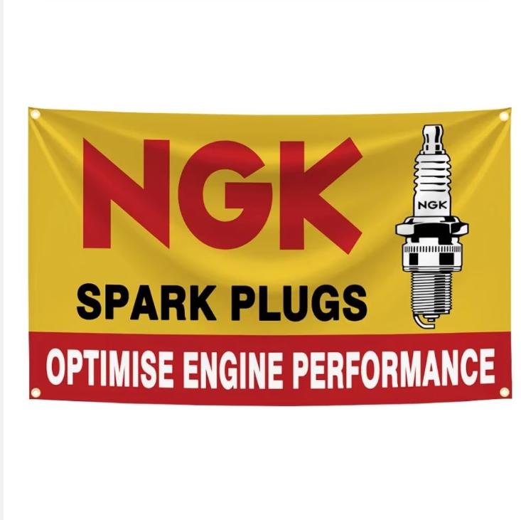 Bougies d'allumage NGK Big Flags (150 x 90 cm), Enlèvement ou Envoi, Neuf