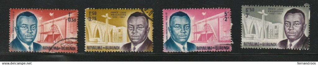 BURUNDI TIMBRES 1963   PRINCE RAGASORE  OBLITERES, Timbres & Monnaies, Enlèvement ou Envoi, Autres pays, Affranchi