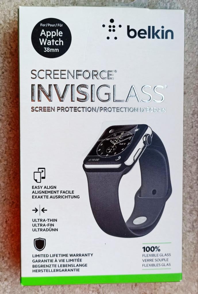 BELKIN screenprotector voor Apple Watch 38 mm, Ophalen of Verzenden, Nieuw, Overige typen