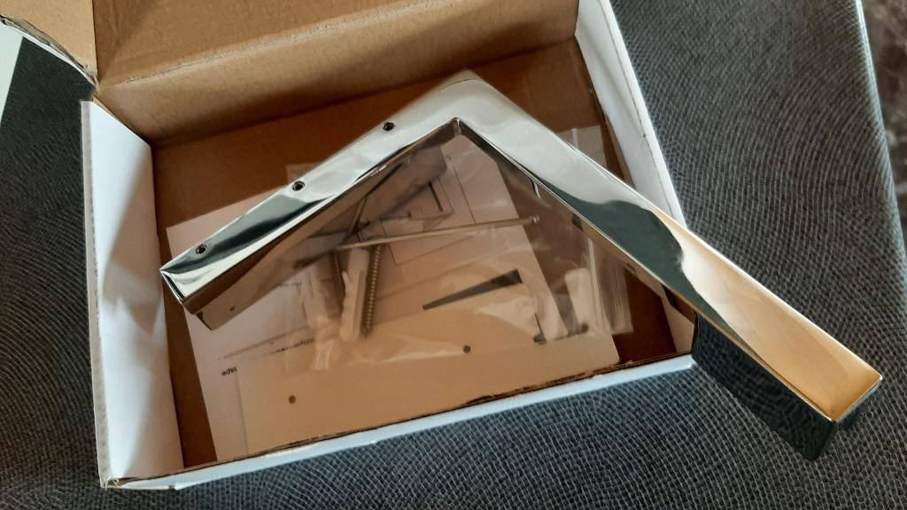 Doucheglas steunarm Chrome, Doe-het-zelf en Bouw, Ophalen of Verzenden, Nieuw, Chroom, Douche