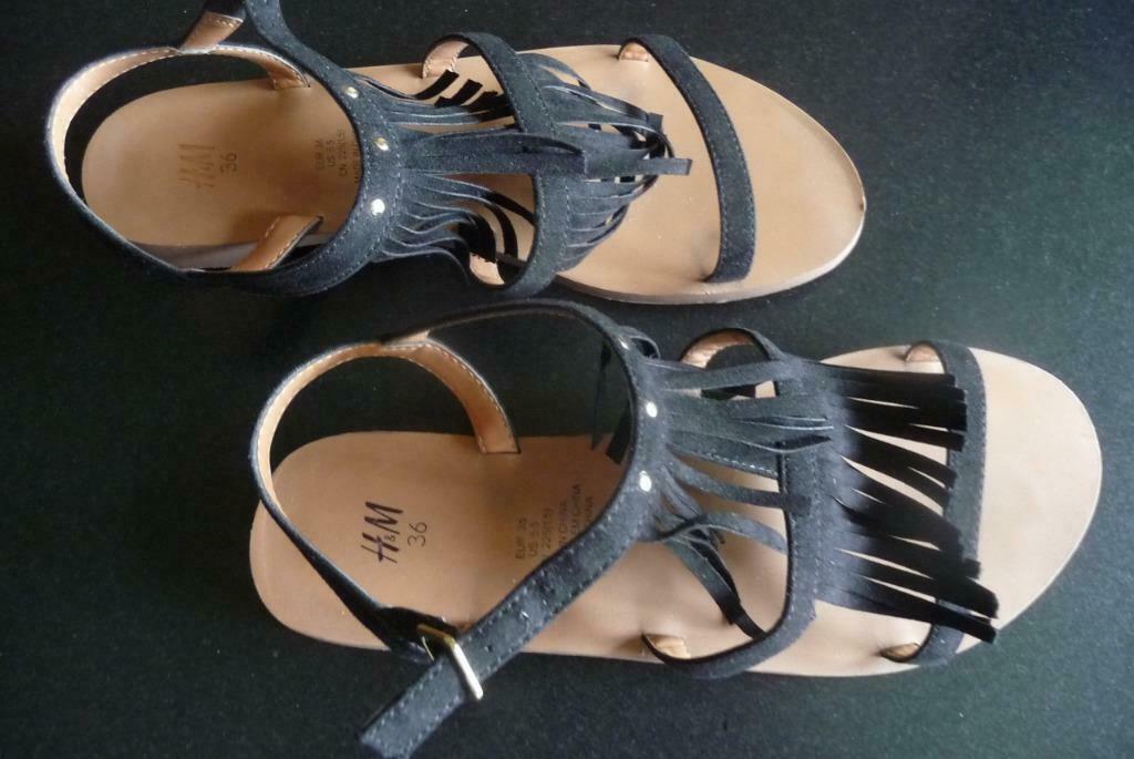 Sandalen zwart H&M maat 36, Kleding | Dames, Schoenen, H&M, Zwart, Ophalen of Verzenden, Zo goed als nieuw
