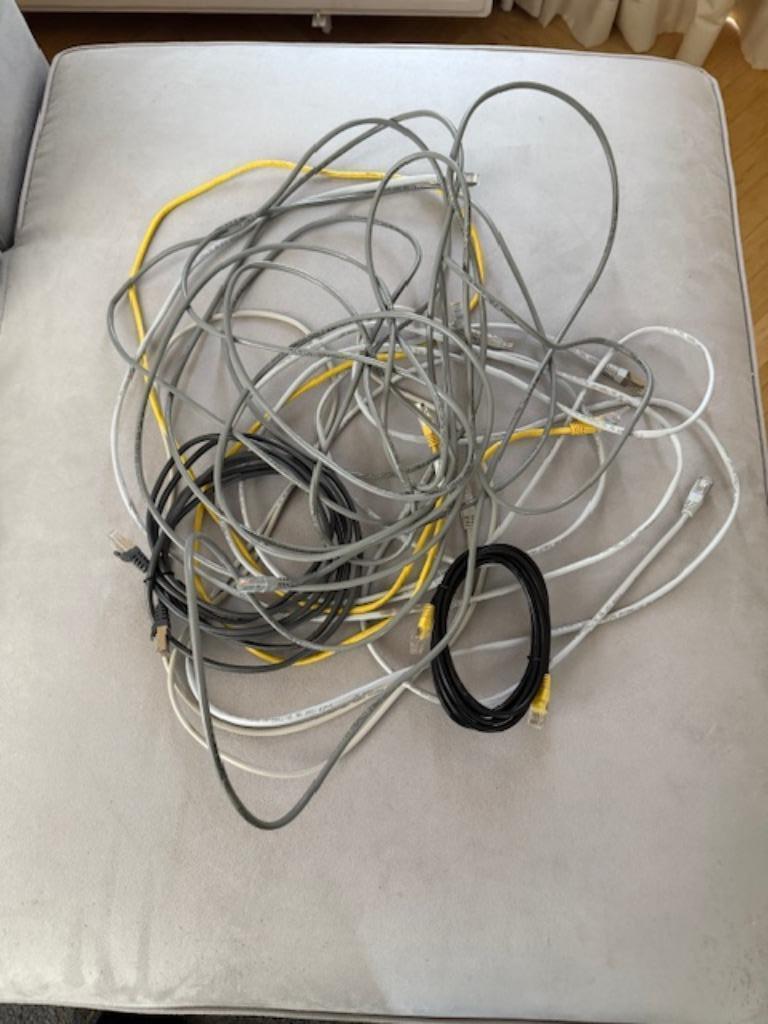 Lot de 7 cables Ethernet Cat5e, Enlèvement, Utilisé