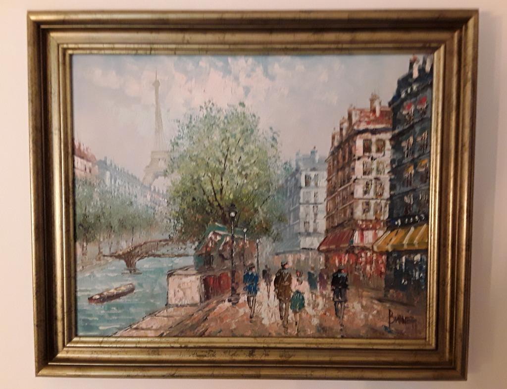 Splendide peinture de Caroline Burnett de Paris 1877-1950, Enlèvement