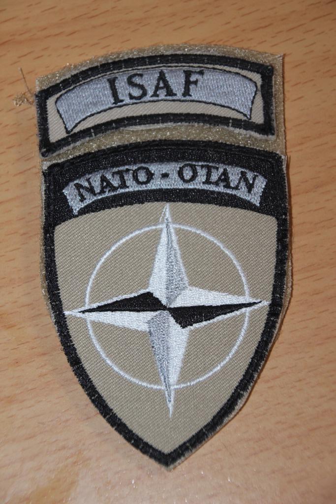 ABL Patch ISAF + NATO-OTAN, Envoi, Armée de terre, Emblème ou Badge