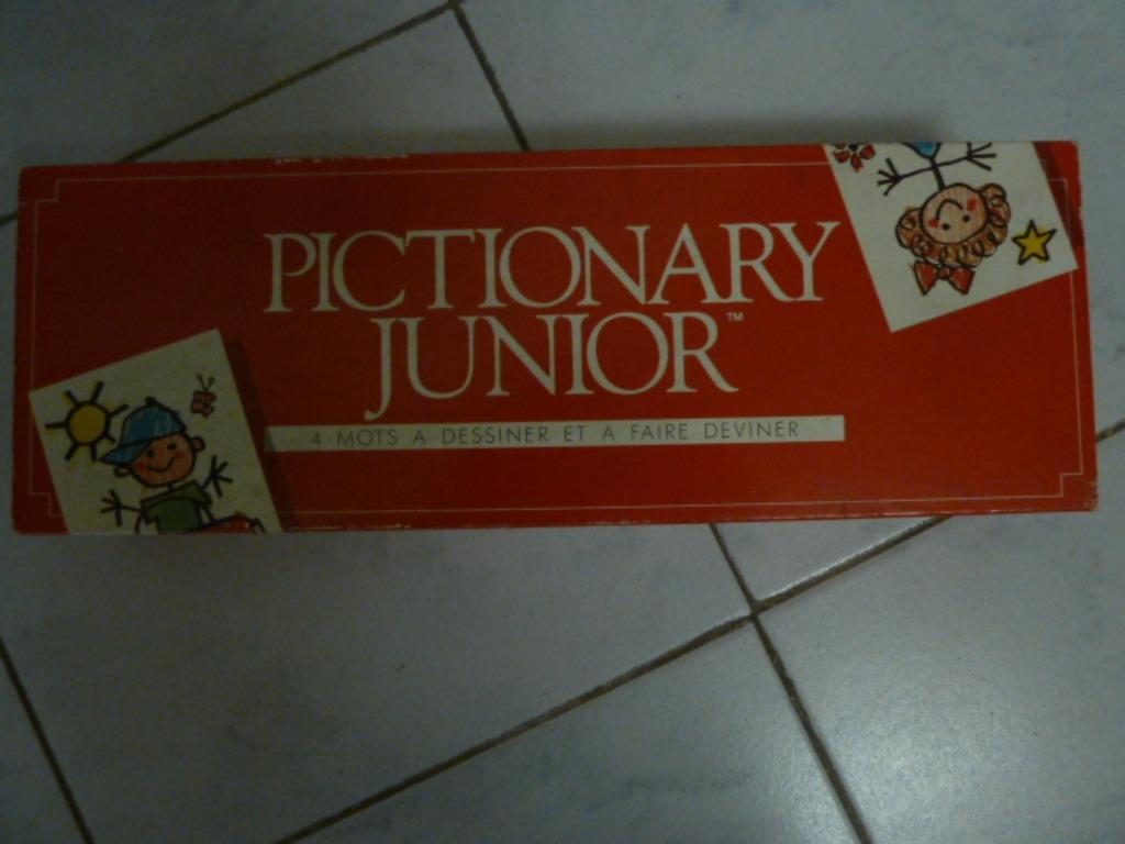 Jeu PICTIONARY Junior (Vintage1992) 7-11 ans - 3 à 8 joueurs, Drie of vier spelers, Ophalen of Verzenden, Gebruikt, Hasbro
