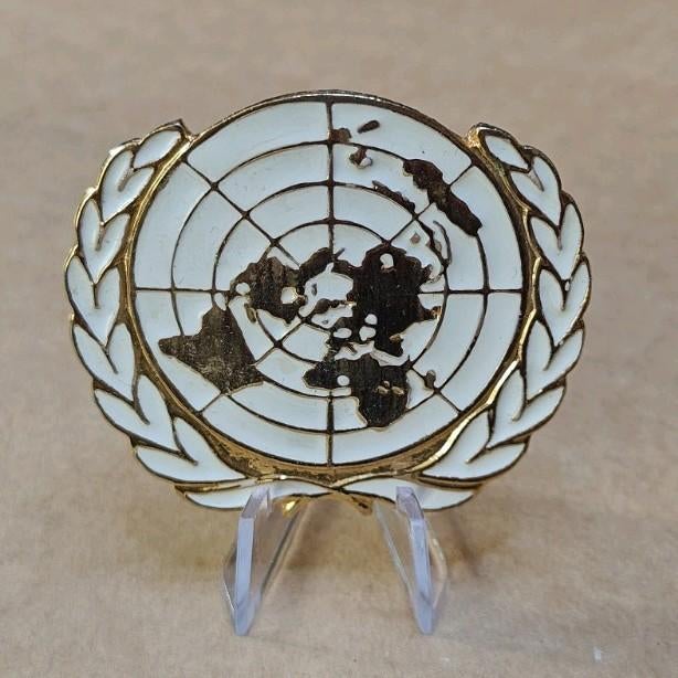Badge PET/béret des Nations Unies, Enlèvement ou Envoi, Emblème ou Badge