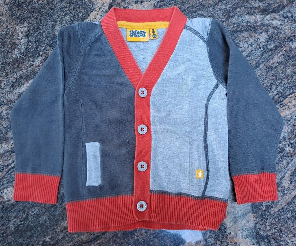 Gilet rouge gris Bumba t 86, Enfants & Bébés, Garçon, Enlèvement ou Envoi, Pull ou Veste, JBC