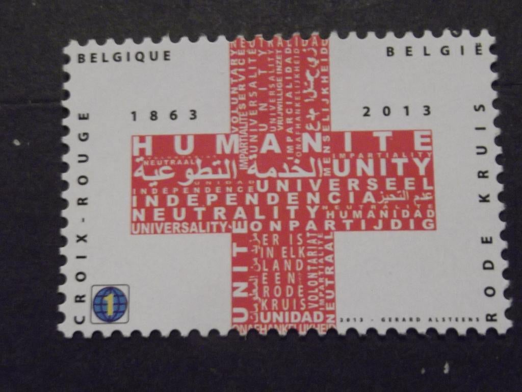 4380 Croix-Rouge 1863-2013 Rode Kruis, Enlèvement ou Envoi, Non oblitéré, Timbre-poste, Croix-Rouge