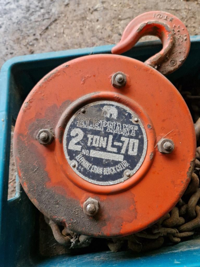 ketting takel 2Ton, Ophalen, Gebruikt, Handmatig