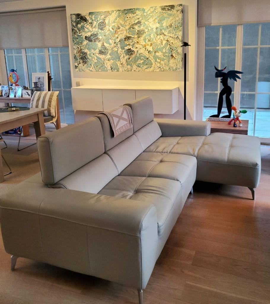 siège en cuir moderne, Maison & Meubles, Canapés | Coins salons complets, Enlèvement, Comme neuf, Cuir