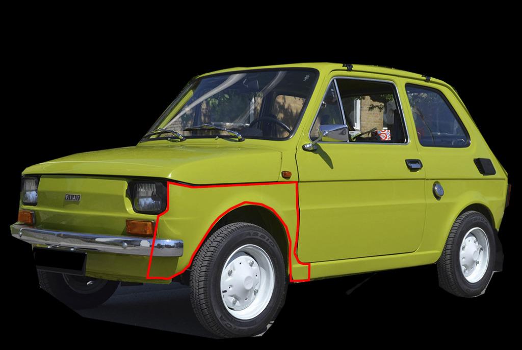FIAT 126 - AILE AVANT GAUCHE, Enlèvement, Neuf, Fiat