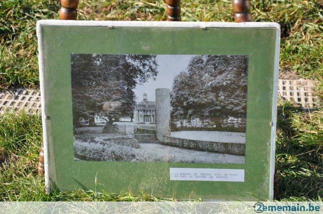 § photo chateau de Baudour avec théâtre de verdure, Antiek en Kunst, Ophalen of Verzenden