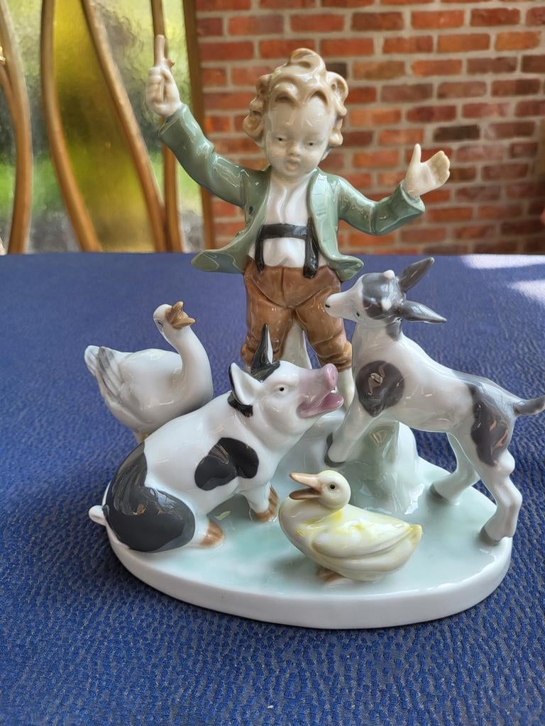 grafenthal handgeschilderd porselein dierenconcert, Antiek en Kunst, Ophalen