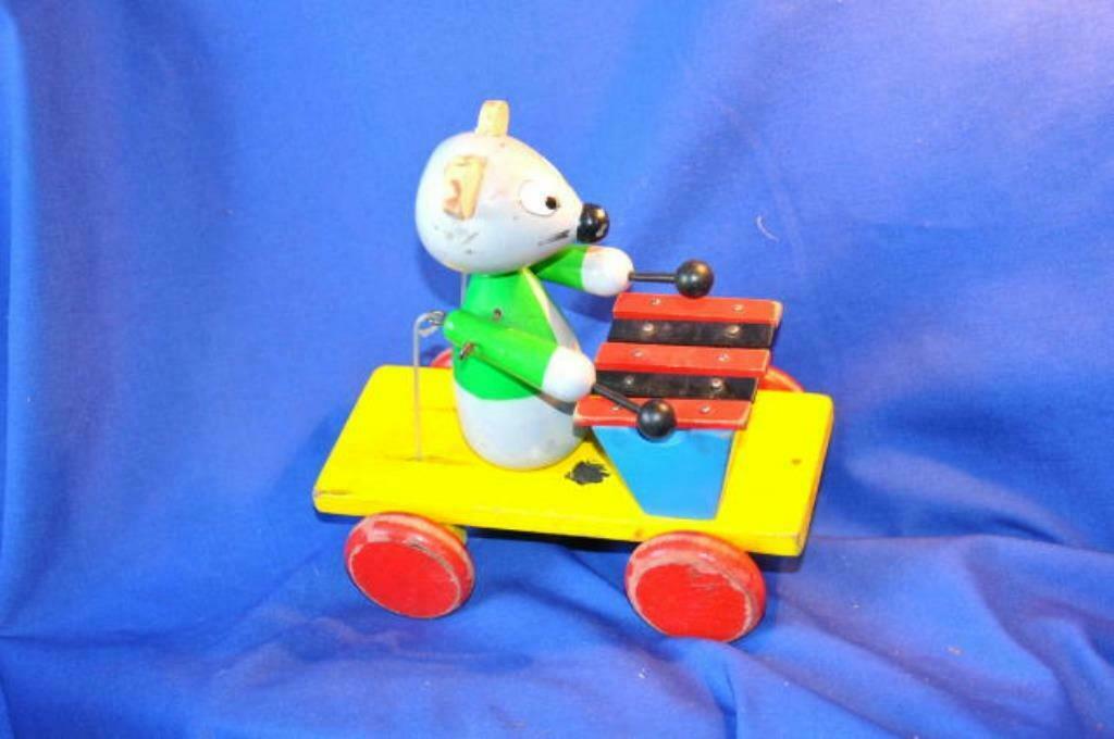 § ancien jouet de bois souris xylophone, Ophalen of Verzenden