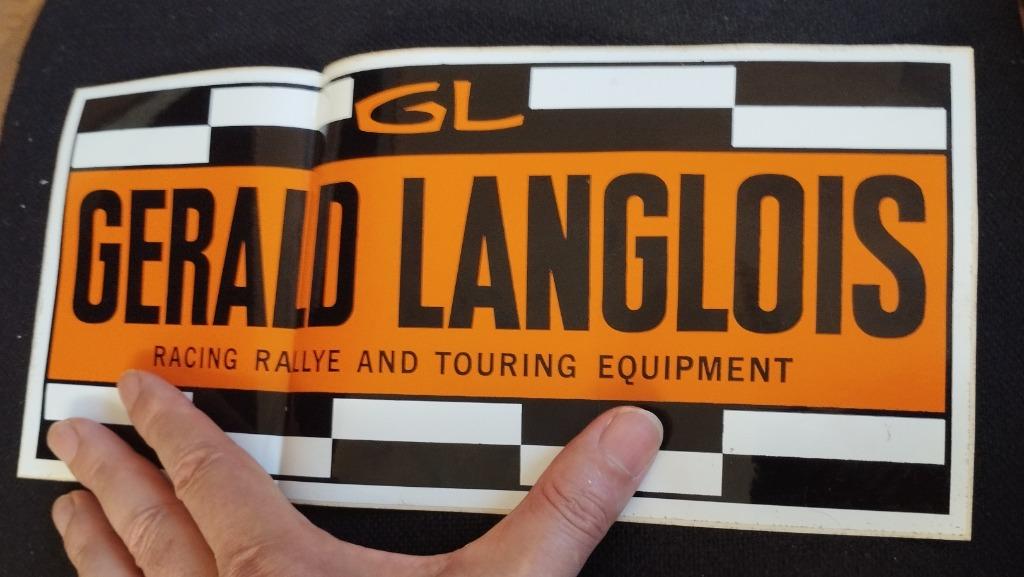 Grand et mini autocollants 1973 GERALD LANGLOIS accessoires, Envoi, Comme neuf, Voiture ou Moto