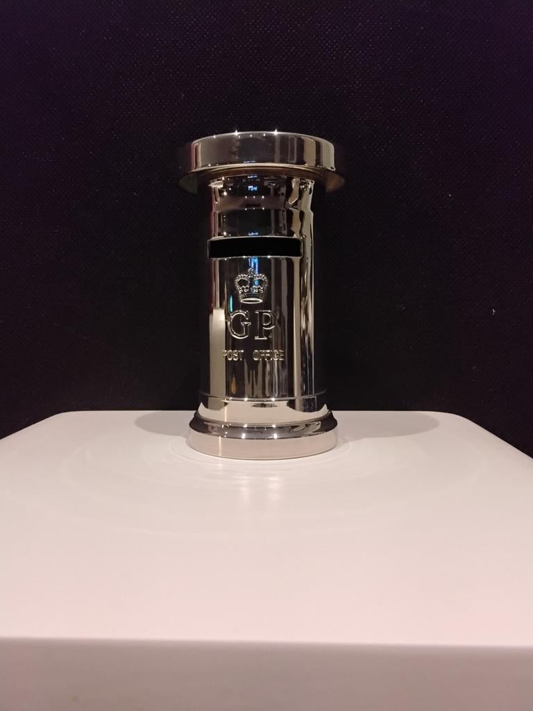 Decoratieve verzilverde spaarpot Britse Postbus, Ophalen of Verzenden, Nieuw