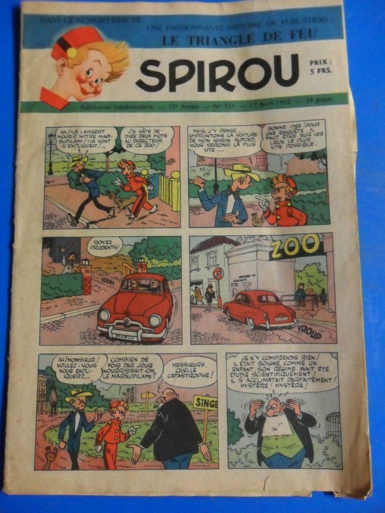Spirou Hebdomadaire - 17 Avril 1952, Une BD, Enlèvement ou Envoi, Utilisé