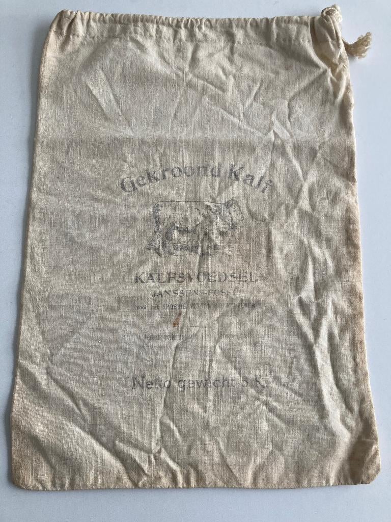 Ancien sac en coton « Veal Food » Janssens-Fossé Brugge, Enlèvement ou Envoi, Utilisé, Ustensile