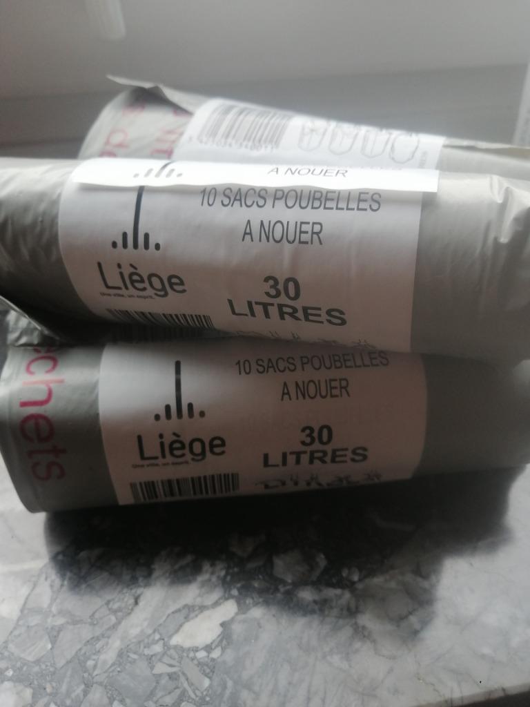 Luikse vuilniszakken van 30 liter. Grijs., Ophalen, Nieuw