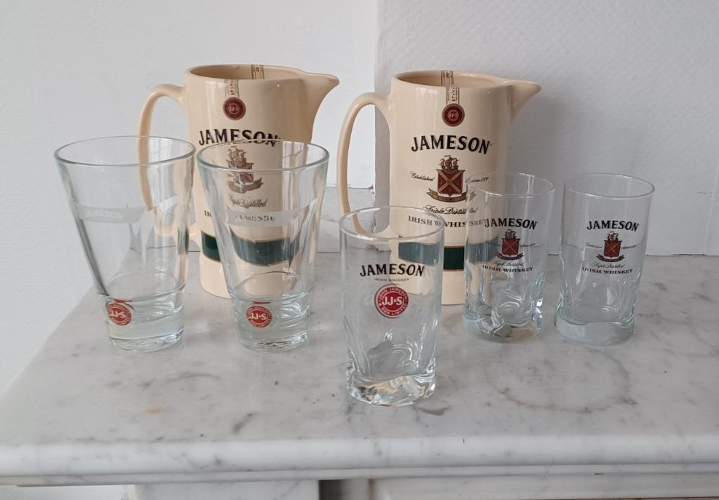 2 carafes Jameson vintage avec verres, Collections, Enlèvement ou Envoi, Comme neuf, Ustensile