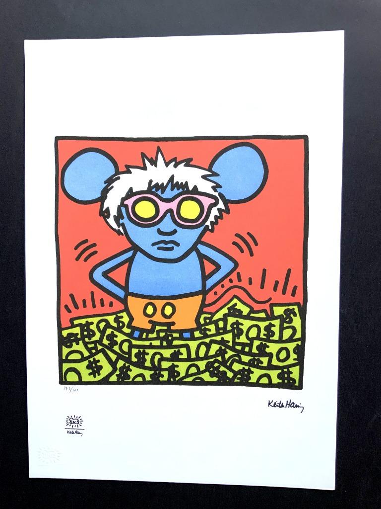 Keith Haring , genummerde litho 35 X 50, Antiquités & Art, Art | Lithographies & Sérigraphies, Enlèvement ou Envoi