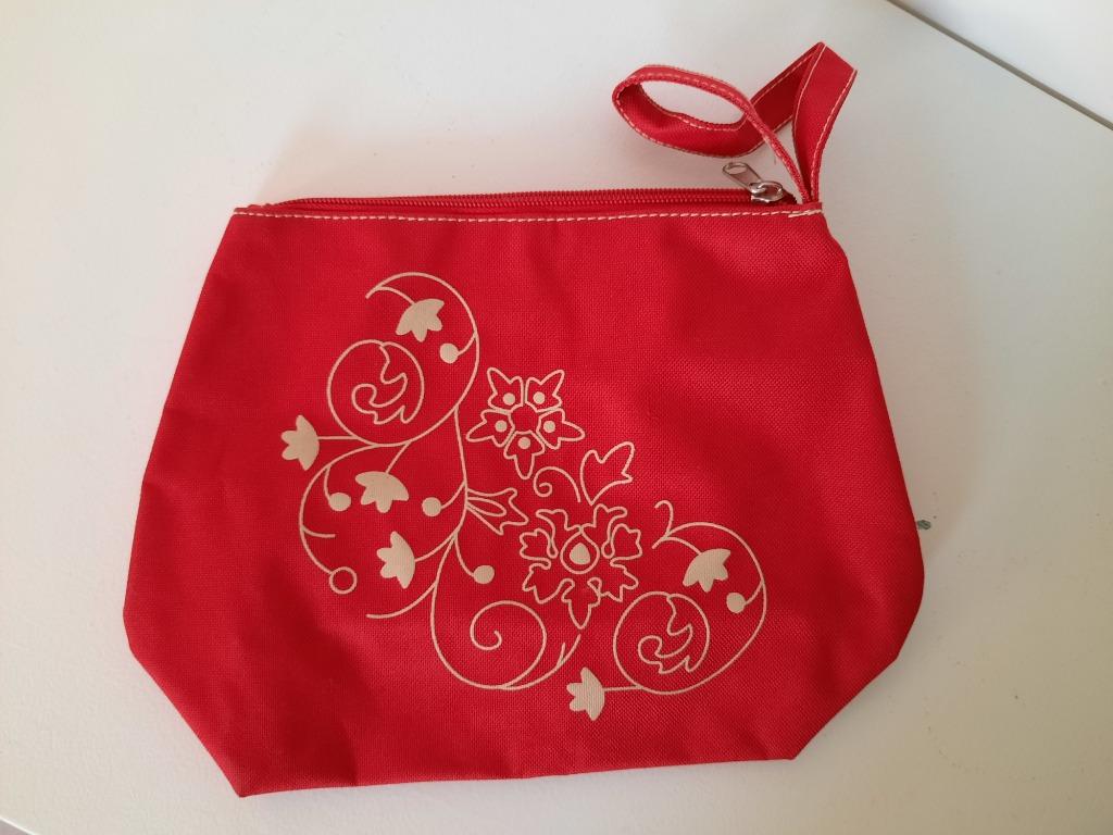toiletzakje rood / make-up tasje, Ophalen of Verzenden, Zo goed als nieuw, Rood, Softcase