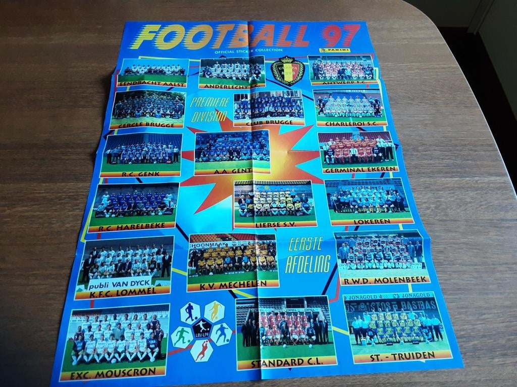 Panini football poster 1997, Verzamelen, Ophalen of Verzenden, Zo goed als nieuw