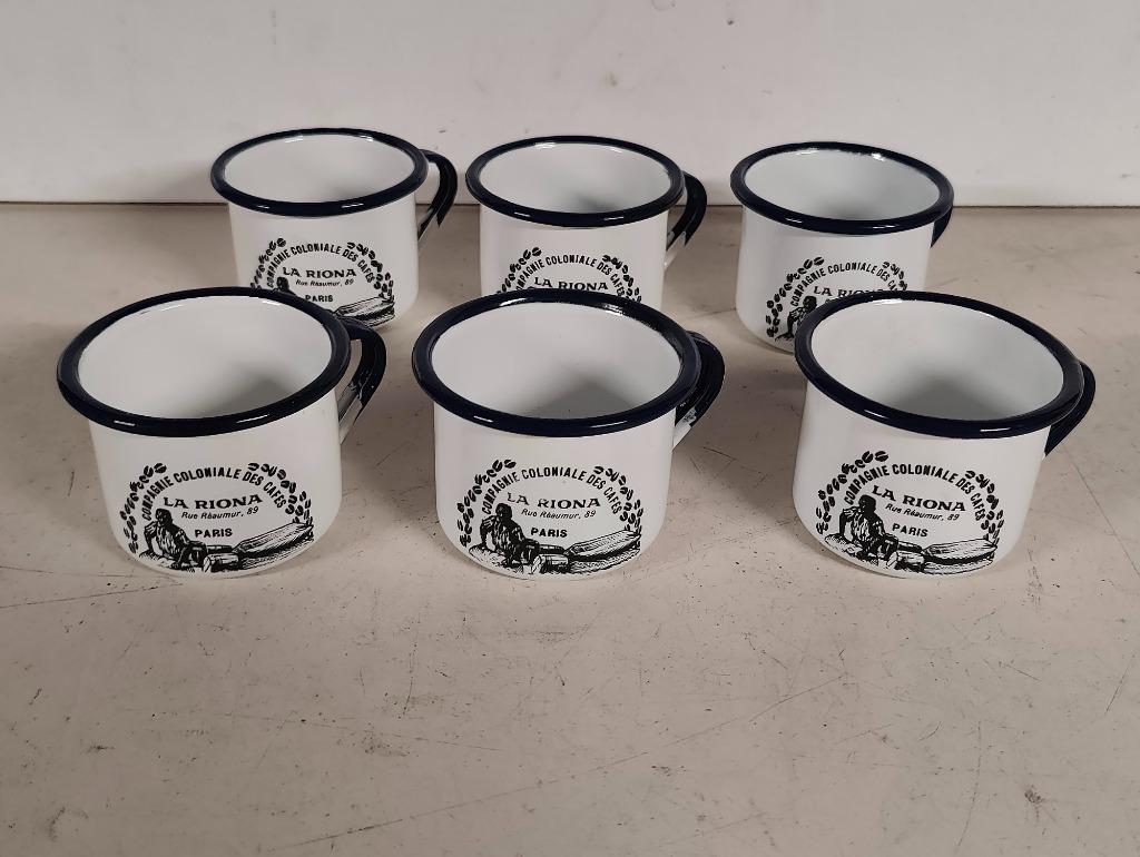 Lot van 6 tasjes in emaille - La Riona Paris, Ophalen of Verzenden