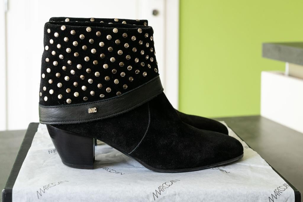 Bottes courtes, marque MarcCain, taille 36, comme neuves, Comme neuf, Boots et Botinnes, MarcCain, Noir