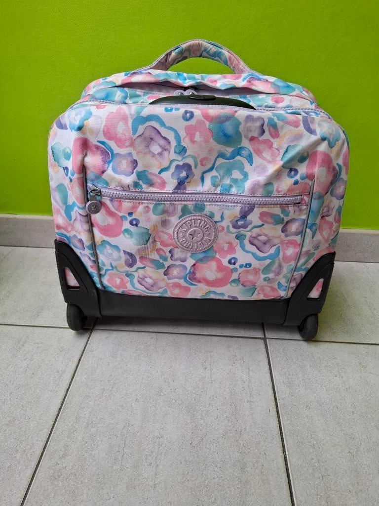 Mooie kipling boekentas trolley + bijpassende pennenzak, Enlèvement, Comme neuf