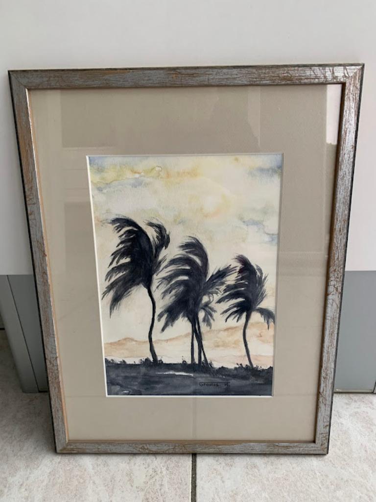 Tropische Vintage schilderij, Antiek en Kunst, Kunst | Schilderijen | Klassiek, Ophalen
