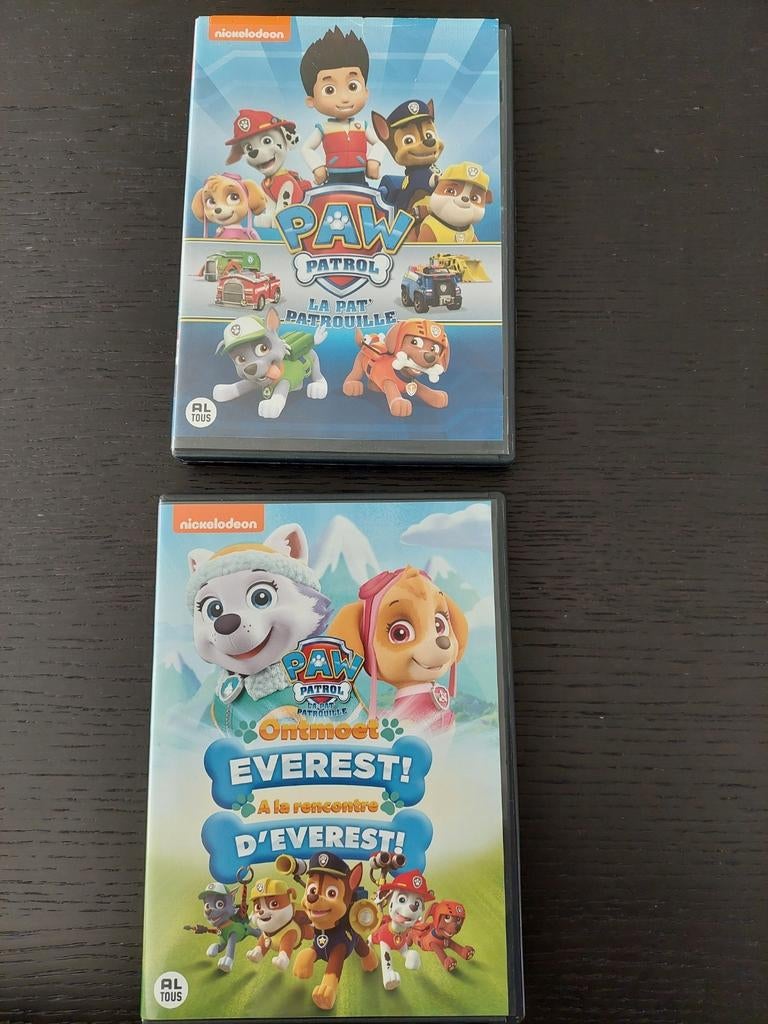 2 dvd's van Paw Patrol - Nederlands en Frans gesproken, Cd's en Dvd's, Alle leeftijden, Ophalen of Verzenden, Zo goed als nieuw