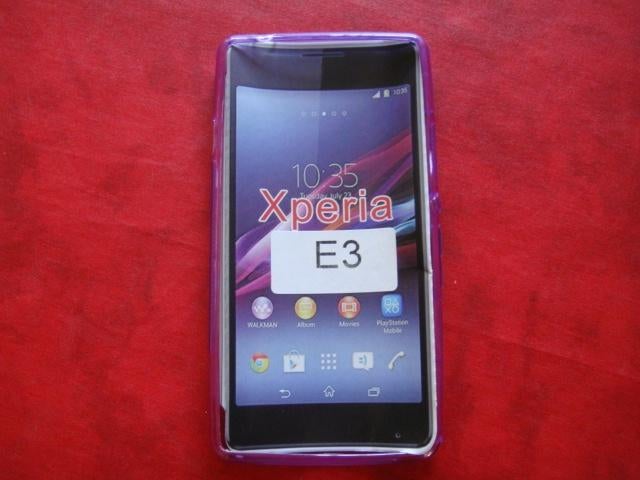 Coque plastique souple mauve Xperia E 3 Neuf., Verzenden