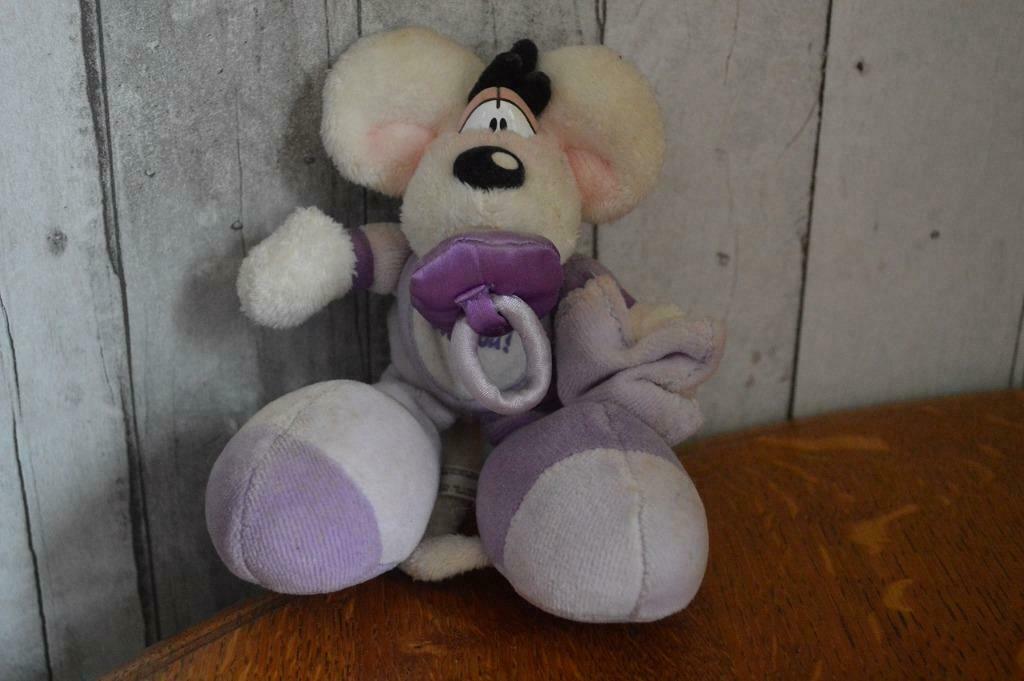 * Diddl baby paars met zuignap 18 cm, Enlèvement ou Envoi, Diddl, Utilisé, Peluche