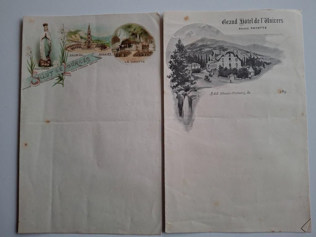 oud/antiek briefpapier Lourdes, Ophalen of Verzenden