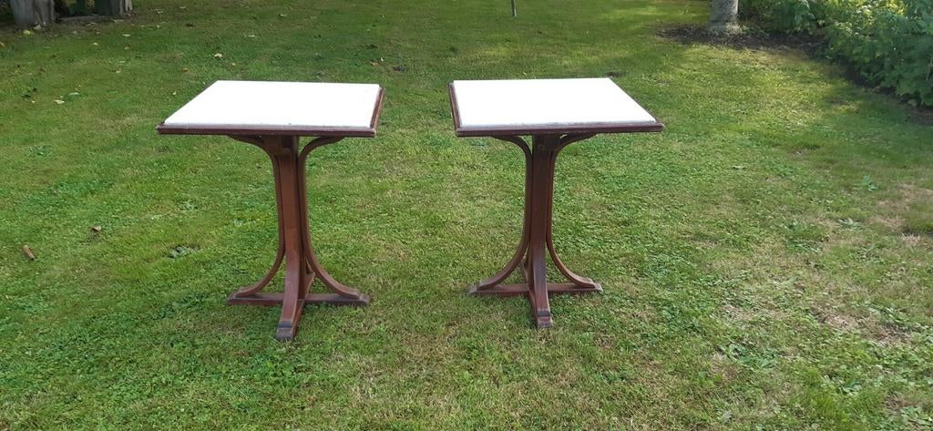 tables de bistrot vintage avec dessus en marbre, Antiquités & Art, Antiquités | Meubles | Tables, Enlèvement