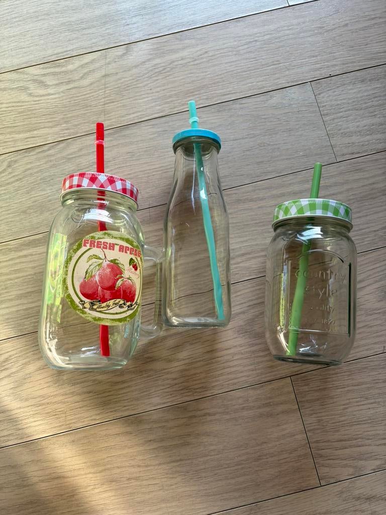Drinkglazen mason jar, Ophalen of Verzenden, Nieuw, Overige typen