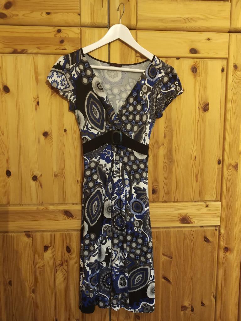 Dun kleedje bloemmotief Lola Liza (36), Kleding | Dames, Ophalen, Maat 36 (S), Gedragen, Blauw