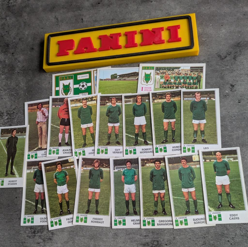 PANINI FOOTBALL 76 LA LOUVIÈRE 18x AUTOCOLLANTS 1976, Hobby & Loisirs créatifs, Autocollants & Images, Envoi
