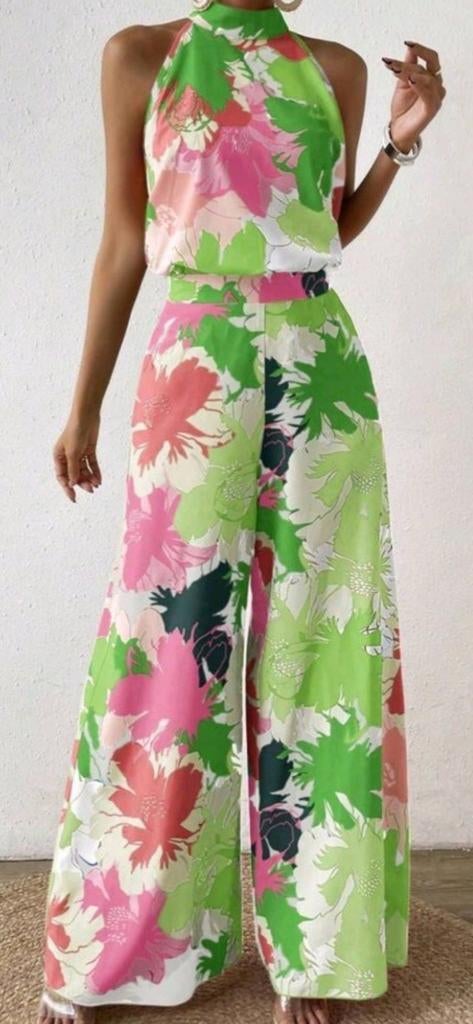 Tweedelig ensemble in bloemenprint, Ophalen of Verzenden, Zo goed als nieuw, Maat 38/40 (M)