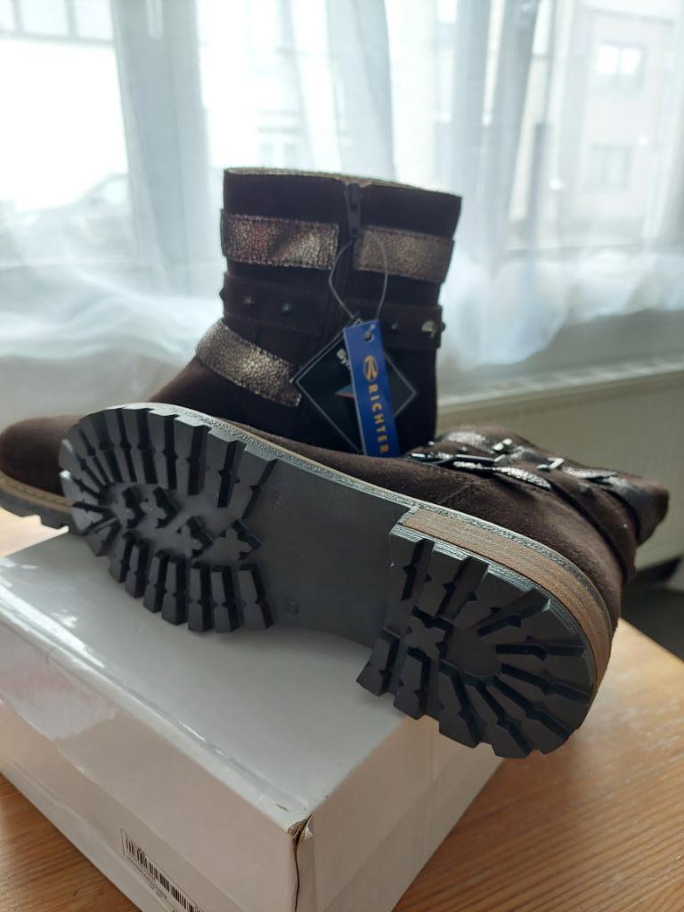 Bottines brunes Taille 37 de la marque Richter cuir et daim, Neuf, Brun, Enlèvement, Boots et Botinnes