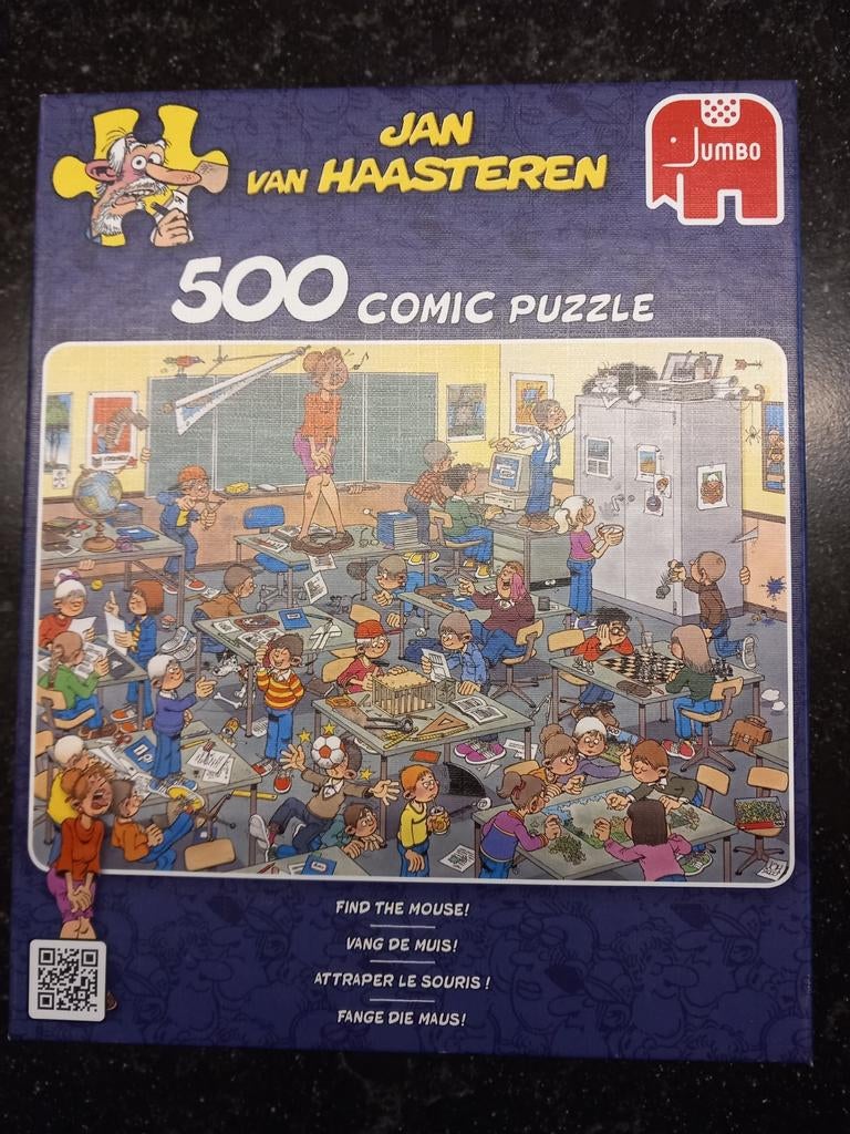 Comic puzzel: vang de muis.  Jan van Haasteren, Hobby en Vrije tijd, Ophalen of Verzenden, 500 t/m 1500 stukjes, Zo goed als nieuw