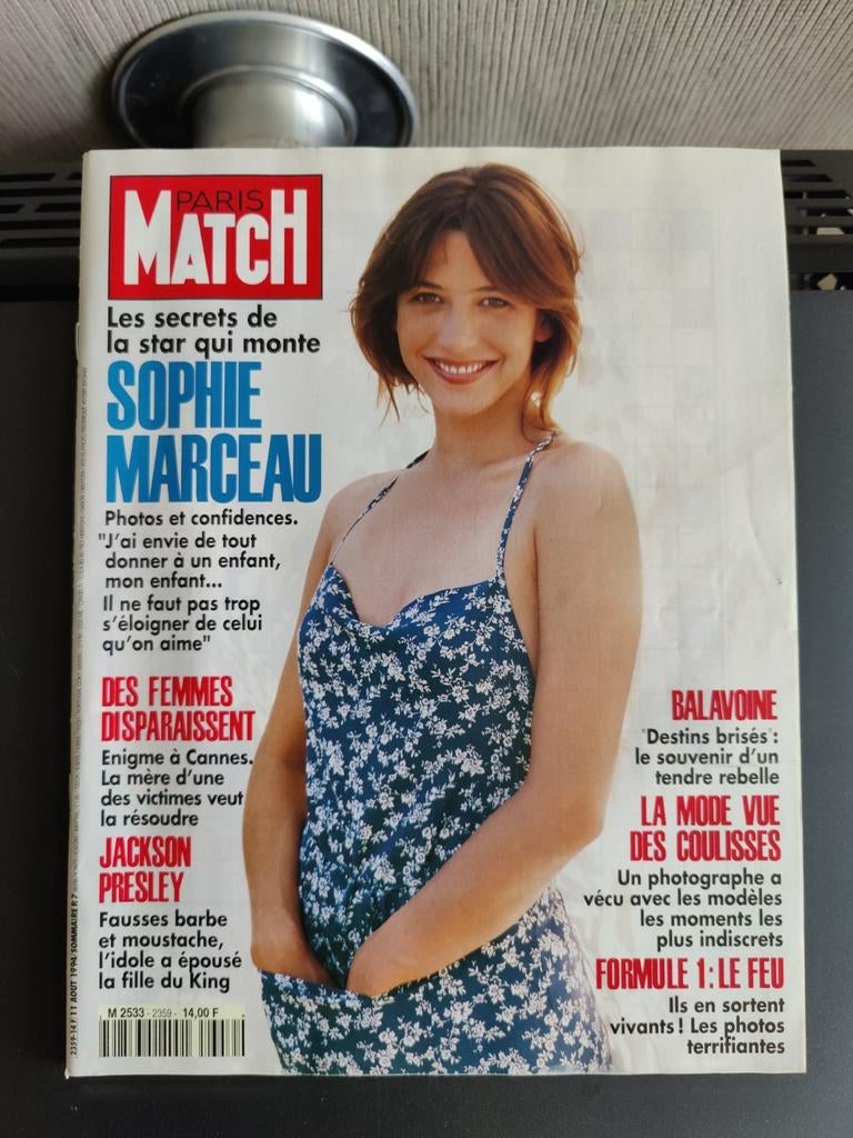 Paris Match Sophie Marceau 1994, Verzamelen, Tijdschriften, Kranten en Knipsels, Ophalen of Verzenden