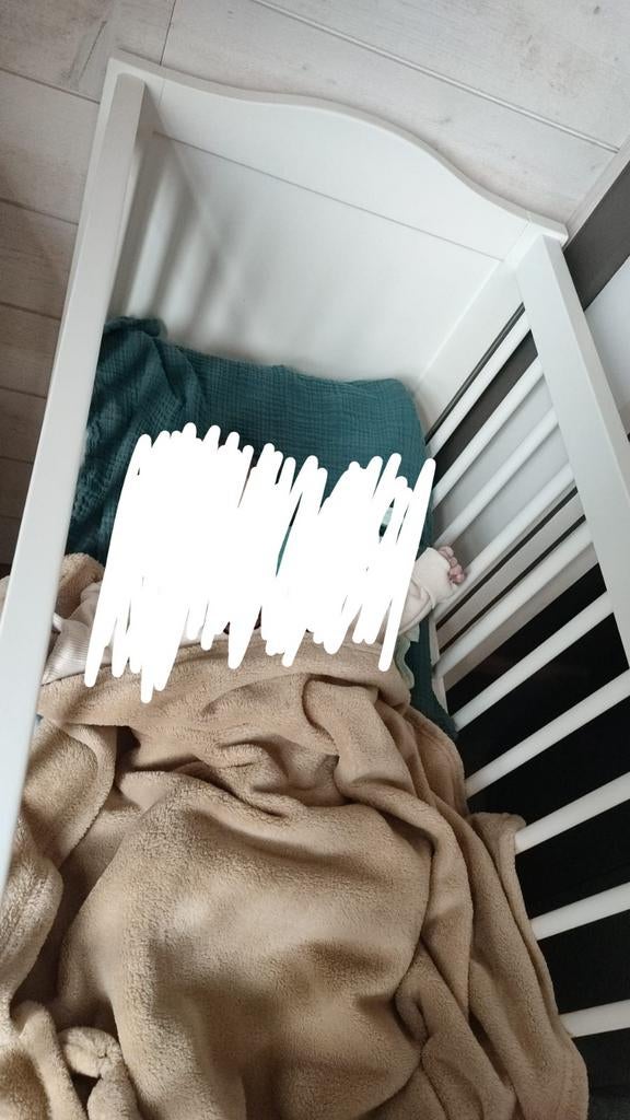 Berceau bébé Childwood blanc en bois avec matelas, Kinderen en Baby's, Kinderkamer | Bedden, Matras
