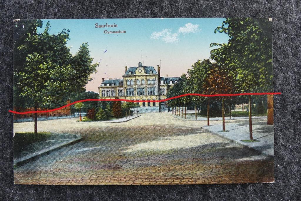 Postkaart 6/10/1916 Saarlouis Gymnasium, Duitsland WO I, Ophalen of Verzenden, Landmacht, Foto of Poster
